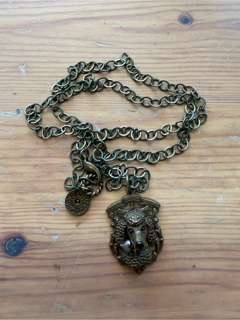 Sweet ROMANCE VINTAGE Poodle Pendant Necklace - Women's Jewelry